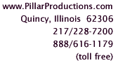 Pillar Productions Information
